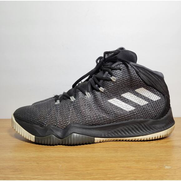 Adidas Crazy Hustle Men’s Black/White Basketball Shoes Size 9.5 FAST SHIPPING - Picture 1 of 12